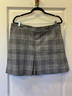 Banana Republic Gray Plaid Skirt
